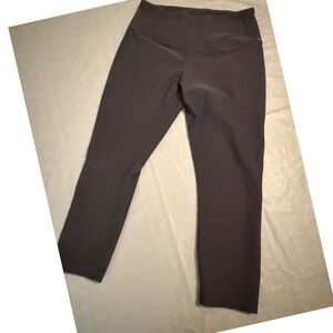 MPG Sport Womens High Waisted Cropped Leggings charcoal Size Large Yoga Pants